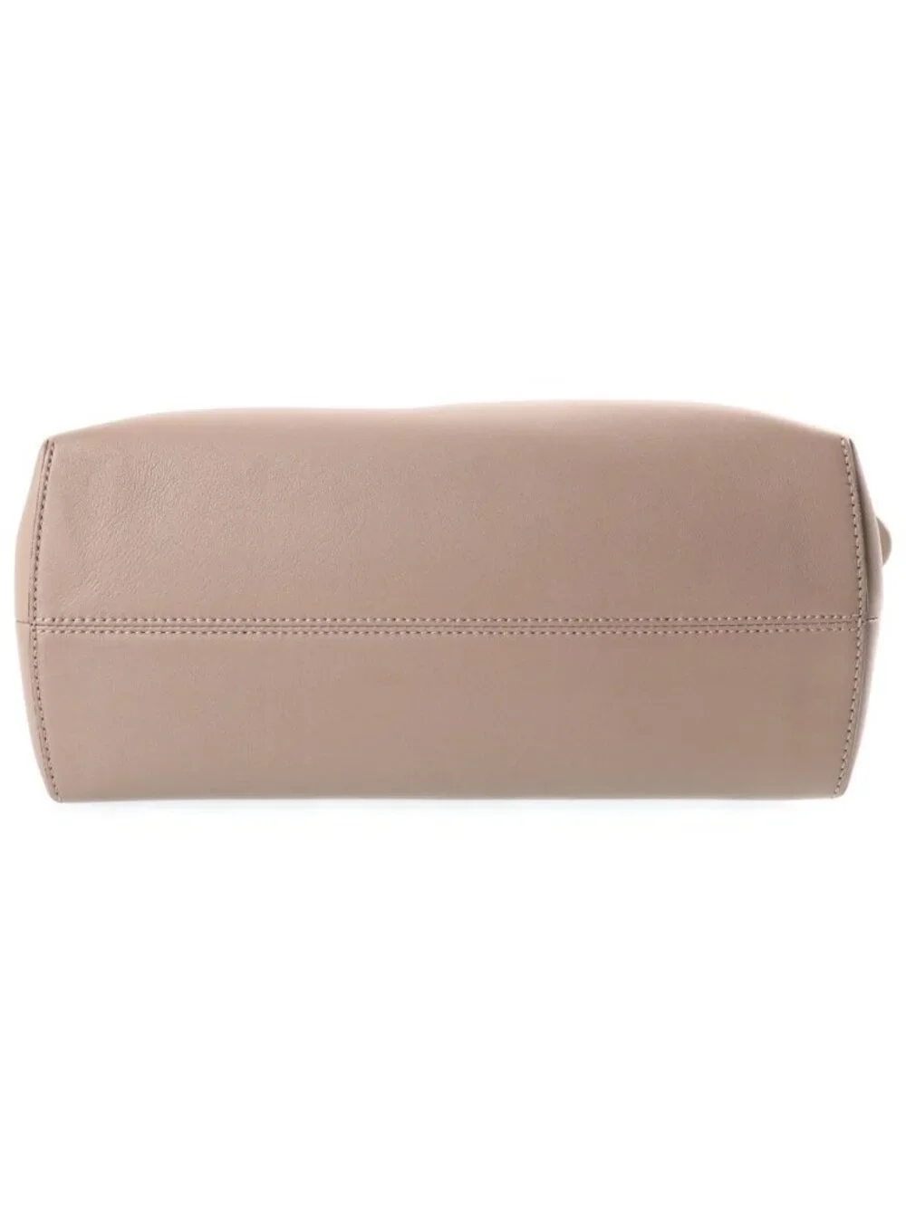 Fendi by the Way Medium 2-Way Shoulder Bag Greige Leather Silver